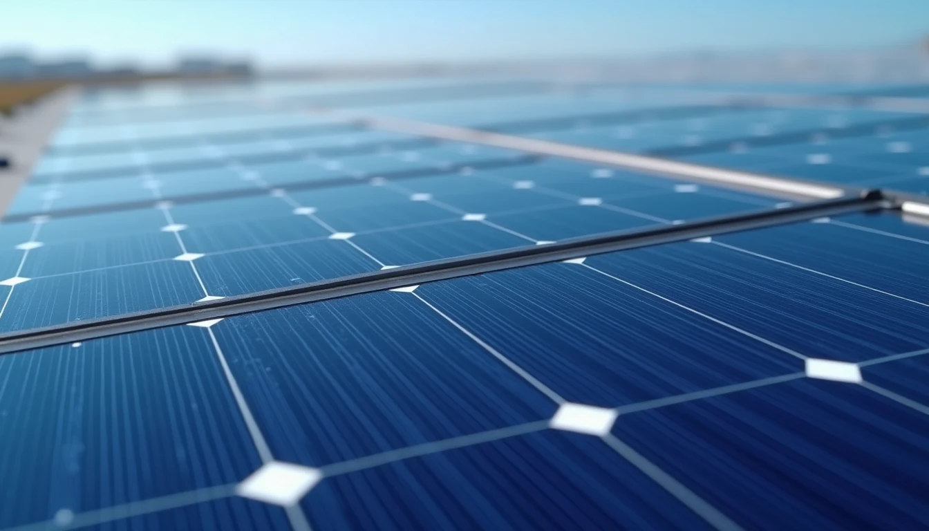 Monocrystalline solar panel with dark blue homogeneous cells, high efficiency photovoltaic module